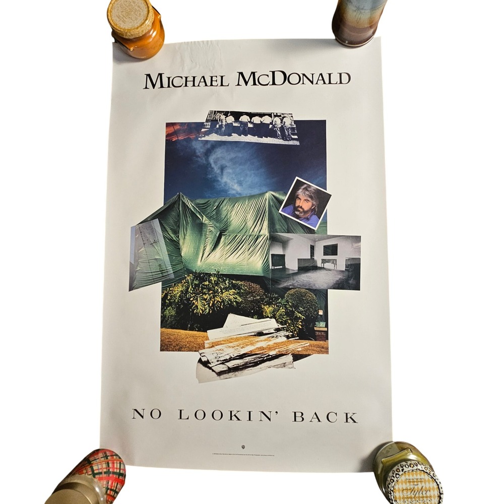 Michael McDonald No Lookin'‎ Back VTG 1985 Promo Album Poster 23x35 Warner Bros